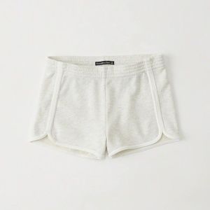 ABERCROMBIE VARSITY KNIT SHORTS Light grey